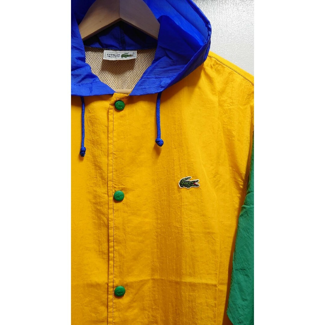 90’s CHEMISE LACOSTE カラーブロック ナイロン パーカー キッズ/ベビー/マタニティのキッズ服男の子用(90cm~)(ジャケット/上着)の商品写真