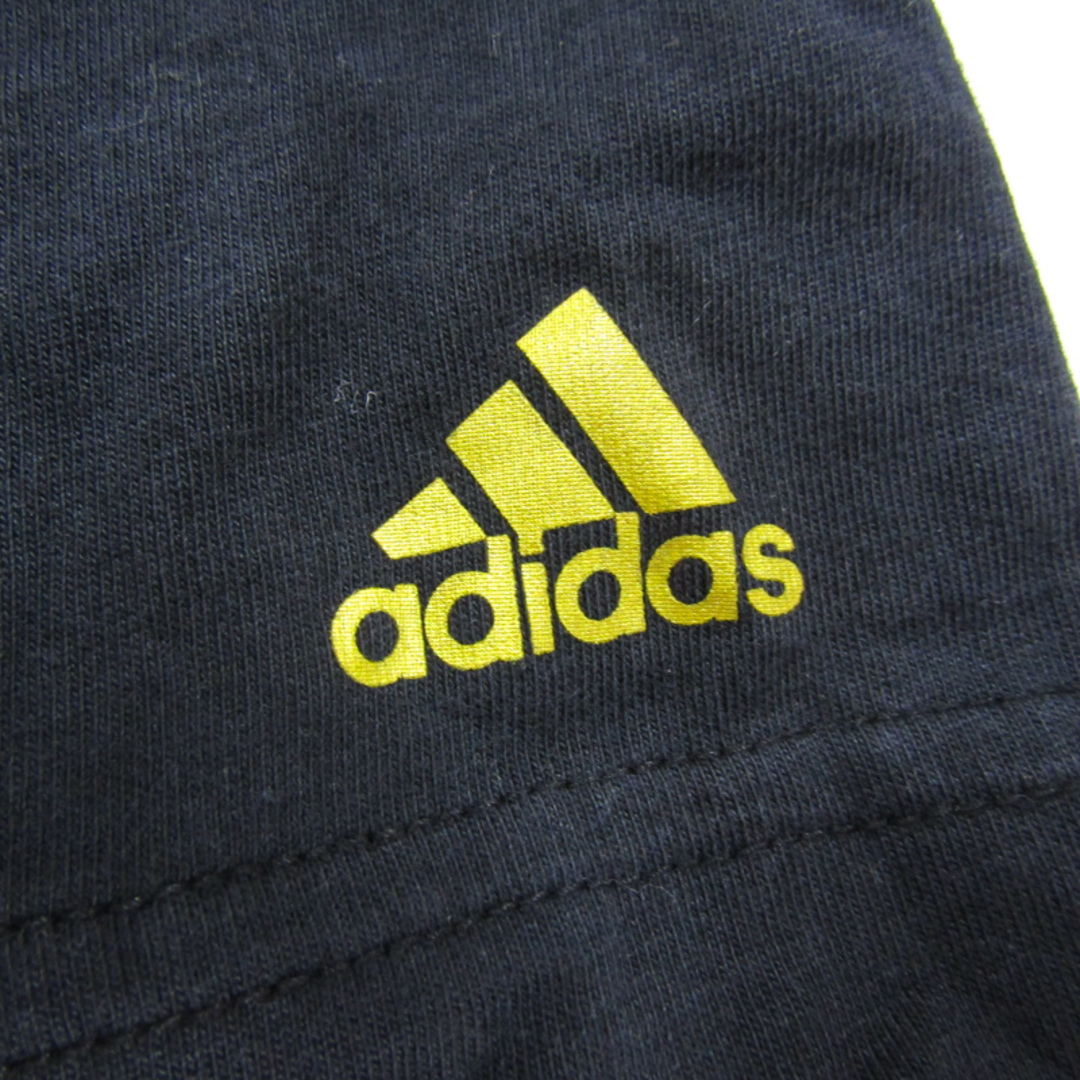 adidas(アディダス)のアディダス 半袖Tシャツ ロゴT ラメ ハート柄 スポーツウエア キッズ 女の子用 150サイズ ブラック adidas キッズ/ベビー/マタニティのキッズ服女の子用(90cm~)(Tシャツ/カットソー)の商品写真