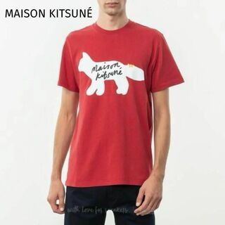 メゾンキツネ(MAISON KITSUNE')の◉美品/希少/MAISON KITSUNÉ FOX ハンドライティング Tシャツ(Tシャツ/カットソー(半袖/袖なし))