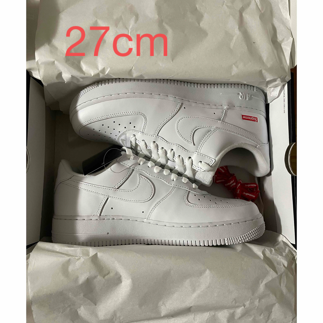 AF1 supreme 27cm 白メンズ