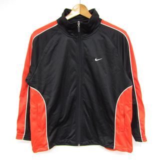 ナイキ(NIKE)のナイキ ジップアップジャージ 袖ライン スポーツウエア キッズ 男の子用 150サイズ ブラック×レッド NIKE(その他)