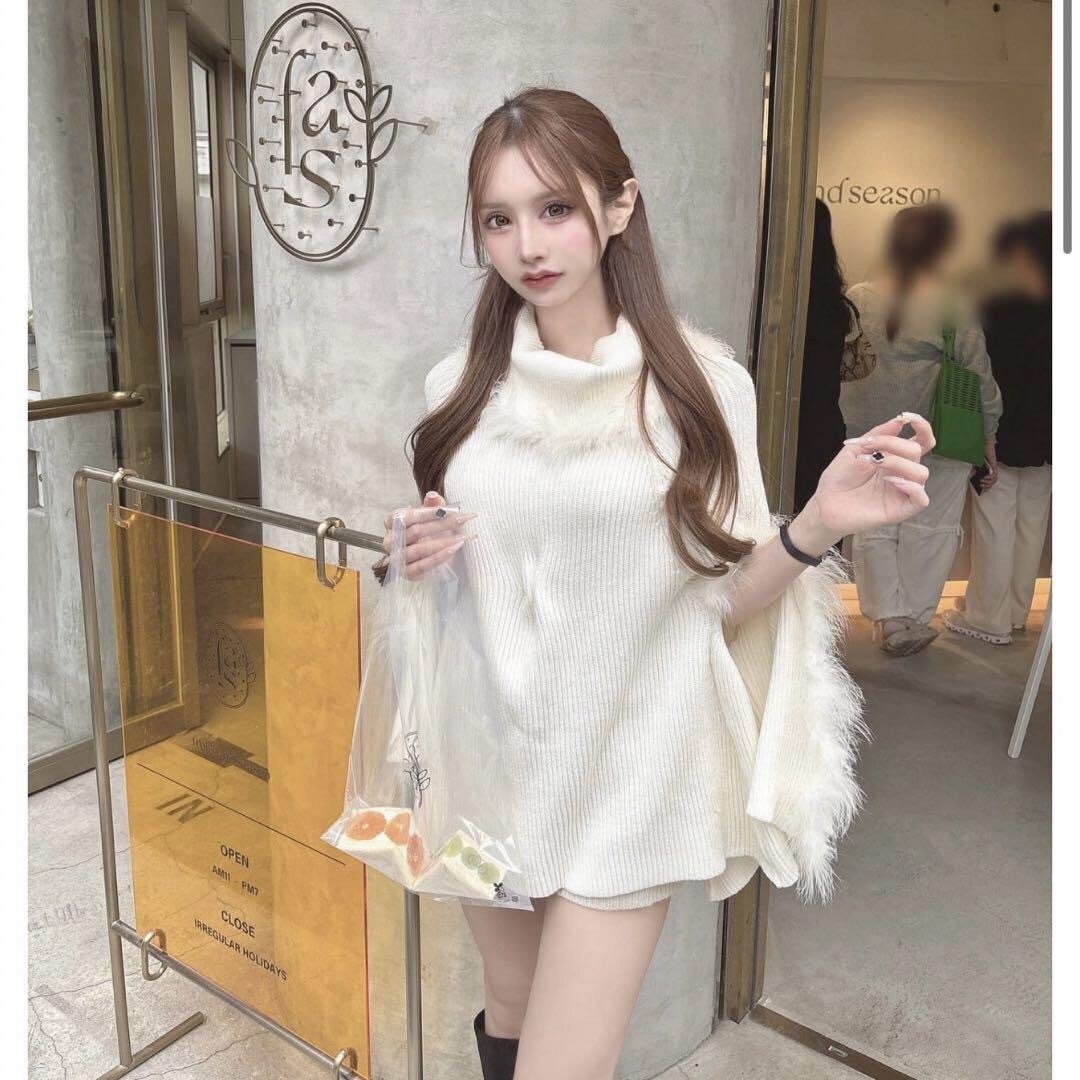 完売品♡セットアップred velvet ribbon knit  ルミニョン