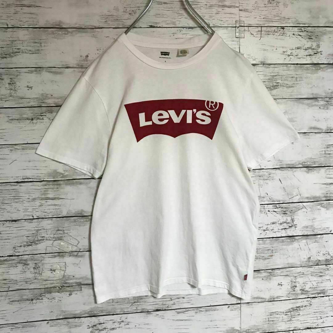 Levi's(リーバイス)の【美品】リーバイス　センターデカロゴTシャツ　ホワイト　タグロゴ付き　F655 メンズのトップス(Tシャツ/カットソー(半袖/袖なし))の商品写真