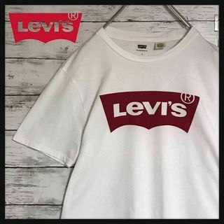 リーバイス(Levi's)の【美品】リーバイス　センターデカロゴTシャツ　ホワイト　タグロゴ付き　F655(Tシャツ/カットソー(半袖/袖なし))