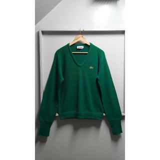 ラコステ(LACOSTE)の70’s IZOD LACOSTE 糸巻きタグ Vネック アクリルニットセーター(ニット/セーター)