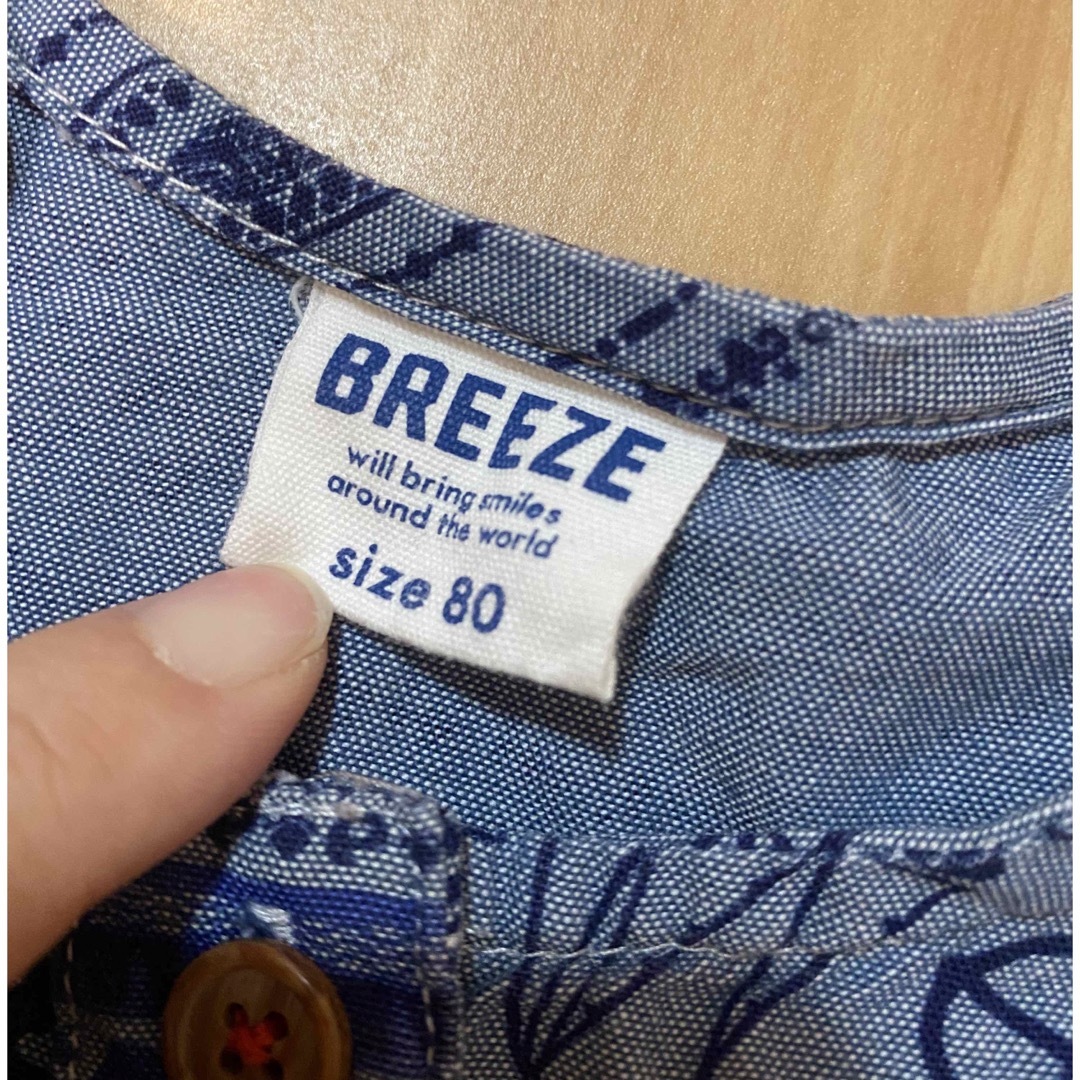 BREEZE(ブリーズ)のBREEZE 半袖　ワンピース　80 キッズ/ベビー/マタニティのベビー服(~85cm)(ワンピース)の商品写真