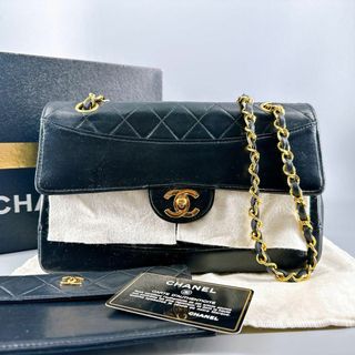 シャネル(CHANEL)の新品同様 CHANEL マトラッセ ダブルチェーン 1番台 ブラック ポーチ付(ショルダーバッグ)