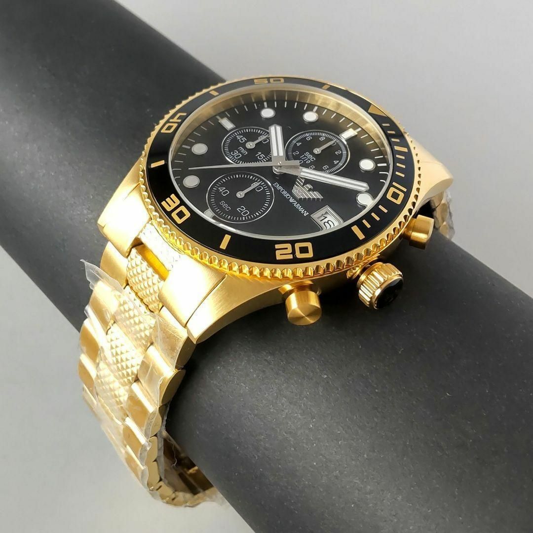 Emporio Armani - ゴールド/ブラック新品EMPORIO ARMANI腕時計メンズ43