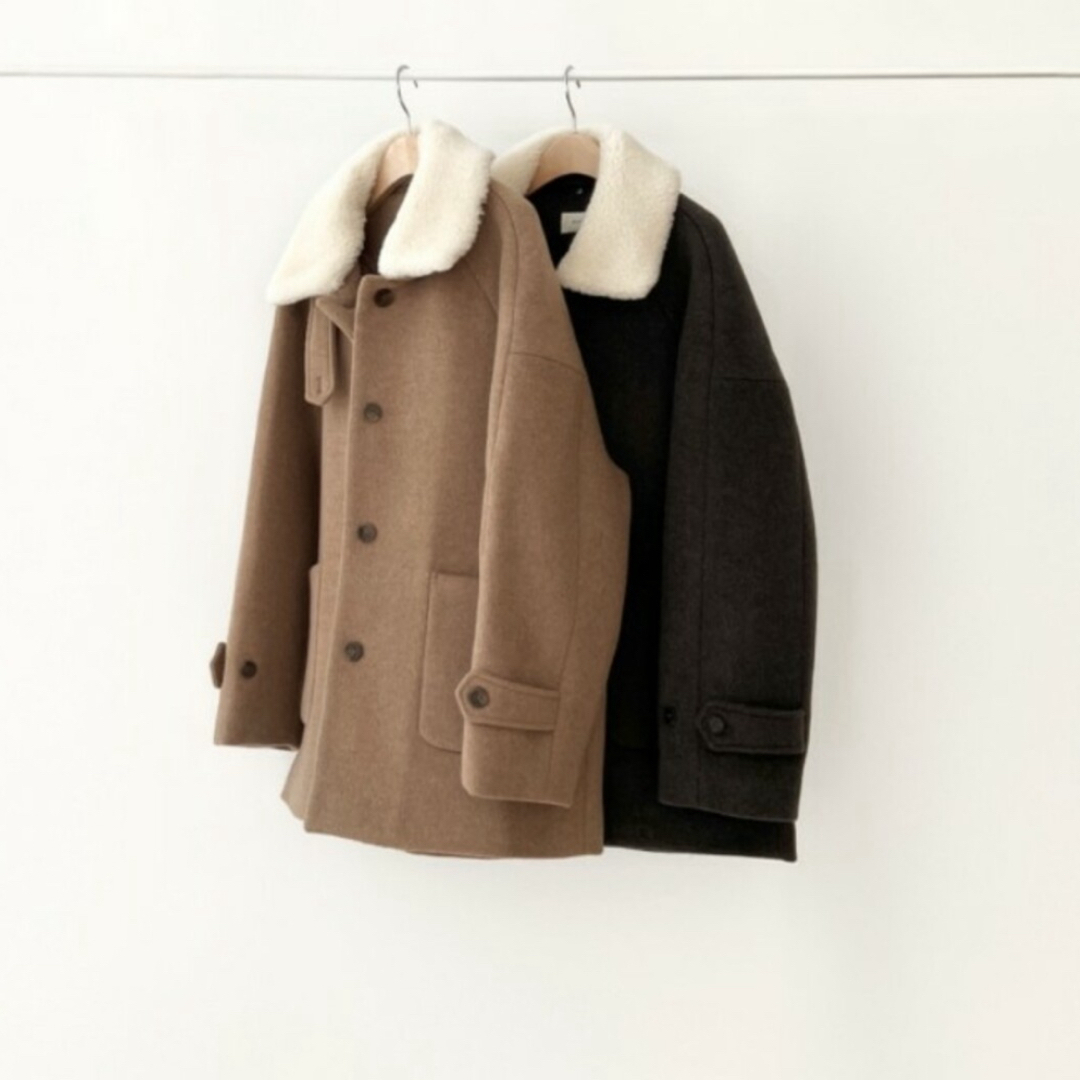 Ounce base fur collar coat レディースのジャケット/アウター(ロングコート)の商品写真