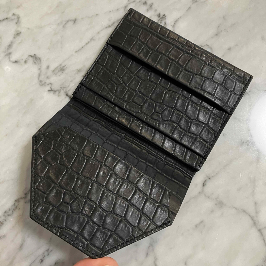 chi.wata small wallet チワタ 財布 グランパス革 ブラック レディースのファッション小物(財布)の商品写真