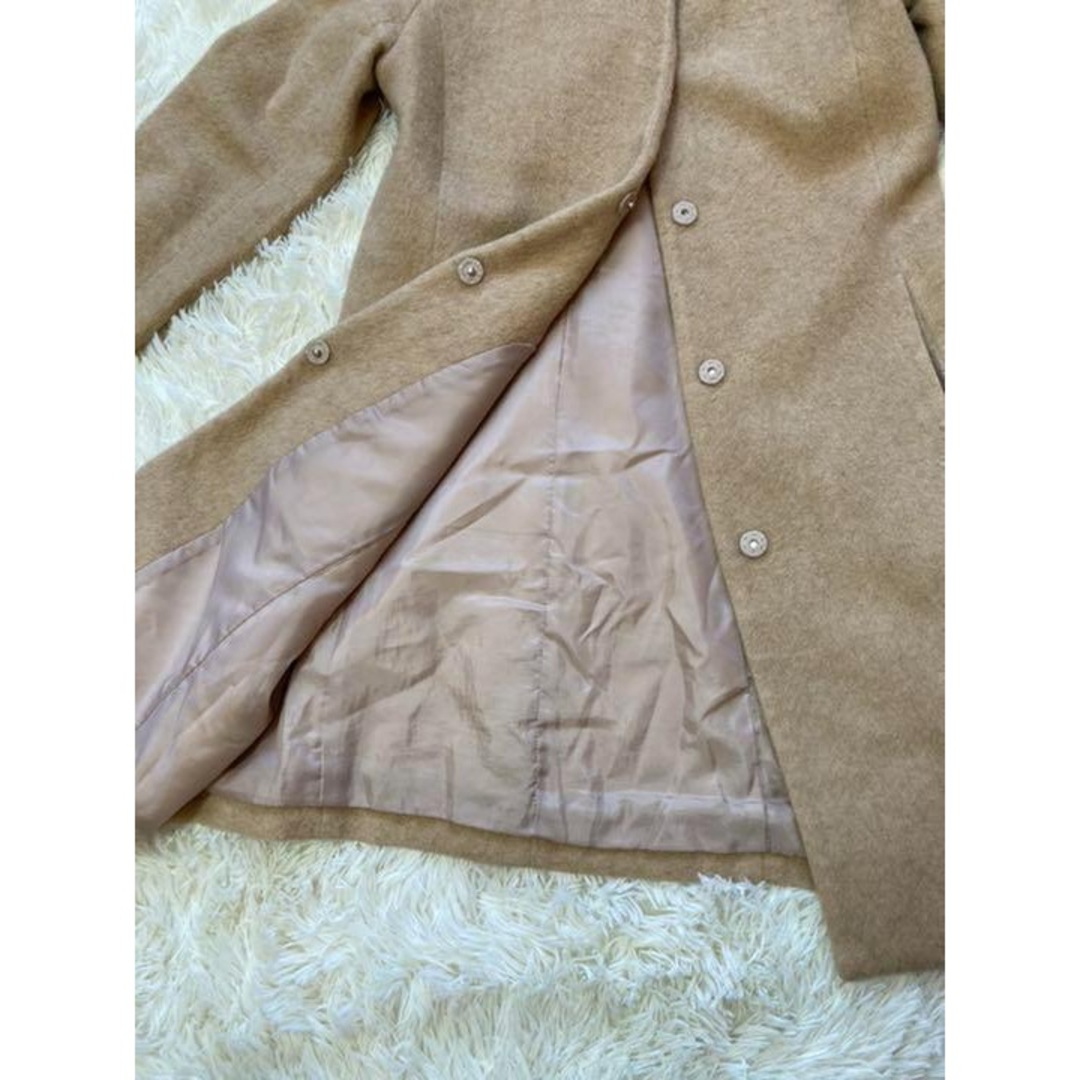 Techichi(テチチ)のテチチ　 ロングコート 　 襟可愛い　 ベージュ 　暖かい 　M　おしゃれ レディースのジャケット/アウター(ロングコート)の商品写真