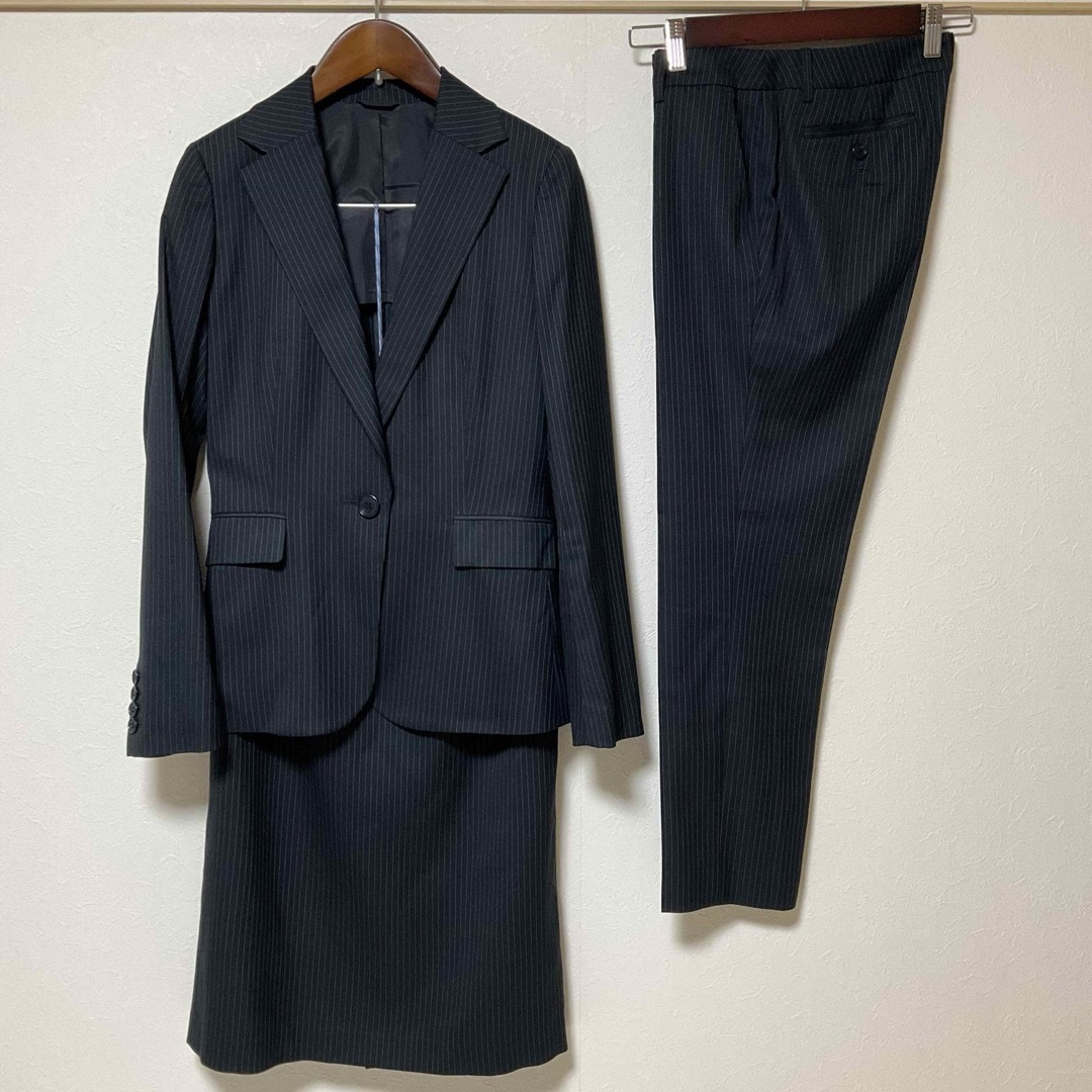 THE SUIT COMPANY(スーツカンパニー)の【超美品】ザスーツカンパニー　スカートスーツ　パンツ 38 OL ビジネス　3点 レディースのフォーマル/ドレス(スーツ)の商品写真