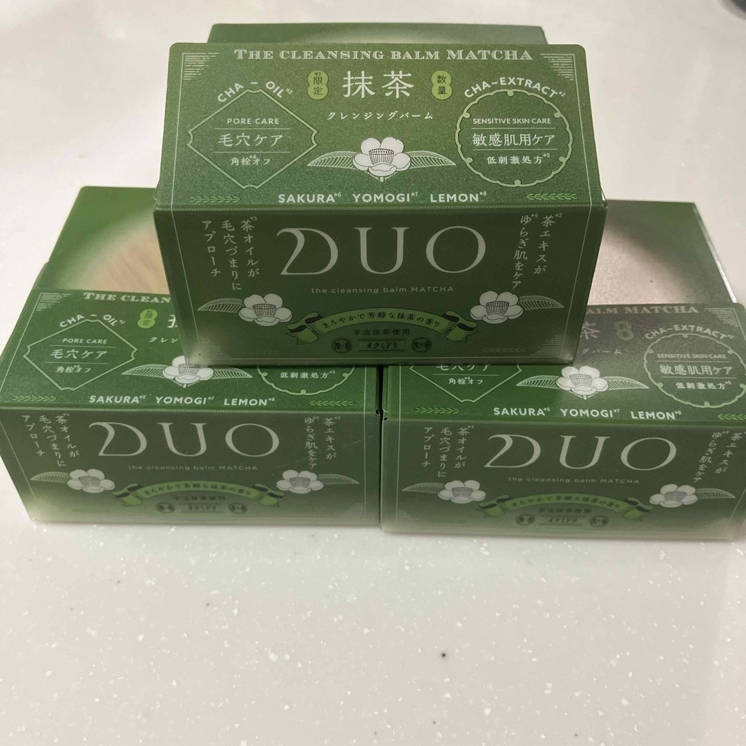 DUO(デュオ)の限定品　デュオ ザ　クレンジングバームM 限定宇治抹茶90g×3 コスメ/美容のスキンケア/基礎化粧品(クレンジング/メイク落とし)の商品写真