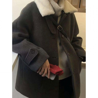 Ounce base fur collar coat(ロングコート)