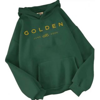 ボウダンショウネンダン(防弾少年団(BTS))の【美品】BTS JUNGKOOK ジョングク GOLDEN パーカー グリーン(アイドルグッズ)