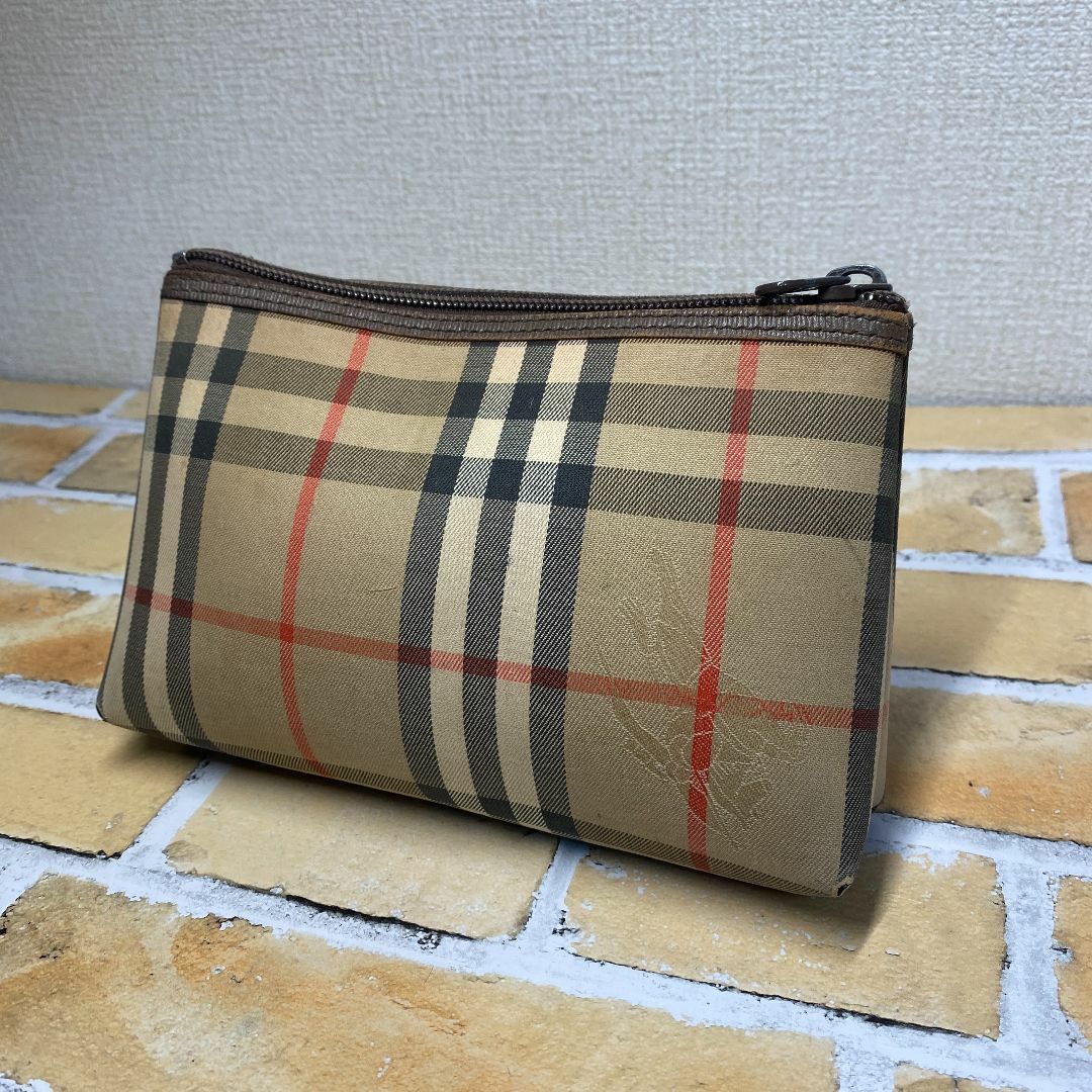 BURBERRY(バーバリー)のBURBERRYS バーバリー  キャンバス ポーチ ノバチェック ホース  レディースのファッション小物(ポーチ)の商品写真