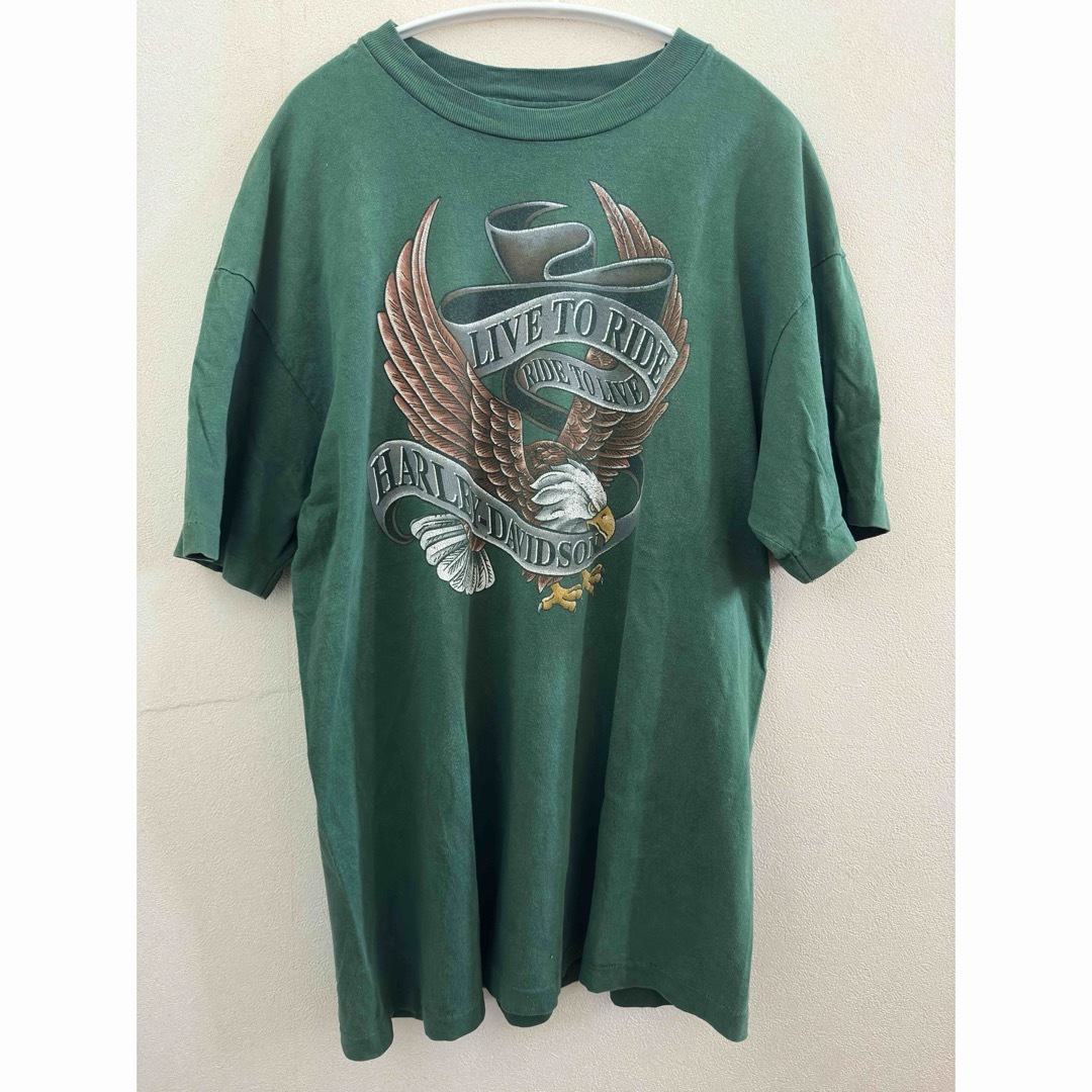 古着屋_rooomHarley-Davidson 両面プリント長袖Tシャツ 白 ビッグサイズ