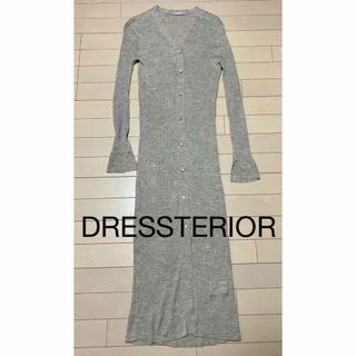 ドレステリア(DRESSTERIOR)のドレステリア　麻リヨセル　薄手とろみリブ　ロングカーディガン(ロングワンピース/マキシワンピース)