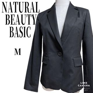 エヌナチュラルビューティーベーシック(N.Natural beauty basic)のナチュラルビューティーベーシック　テーラードジャケット　ブラック　M(テーラードジャケット)