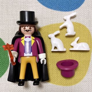 プレイモービル(プレイモービル)の廃盤　playmobil　プレイモービル　4989　マジシャン　レッドリボン(その他)