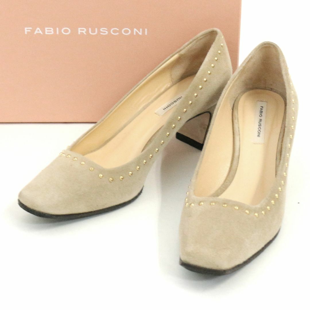 FABIO RUSCONI(ファビオルスコーニ)のファビオルスコーニ 18AW ALEXA スタッズ装飾スウェードレザーパンプス レディースの靴/シューズ(ハイヒール/パンプス)の商品写真