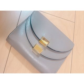 クロエ(Chloe)の美品Chloe★ミニ ジョージア ウォレット/ミニ財布/モッティーグレー(財布)