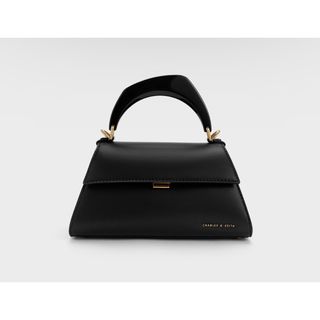 チャールズアンドキース(Charles and Keith)のCHARLES&KEITH マーリンアクリリックハンドルトラベラーズバッグ(ハンドバッグ)