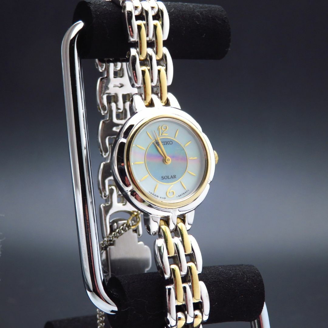 SEIKO(セイコー)のSEIKO SOLAR ソーラー腕時計 素敵なシェル文字盤  レディースのファッション小物(腕時計)の商品写真