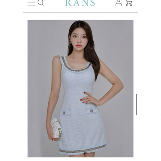 エンジェルアール(AngelR)の2.5万 高級ドレス AIDMAX RANS 韓国 ミニ ツイード チェーン M(ナイトドレス)
