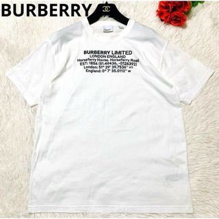 バーバリー(BURBERRY)の【美品】BURBERRY 20SS ロケーションTシャツ ホワイト(Tシャツ/カットソー(半袖/袖なし))