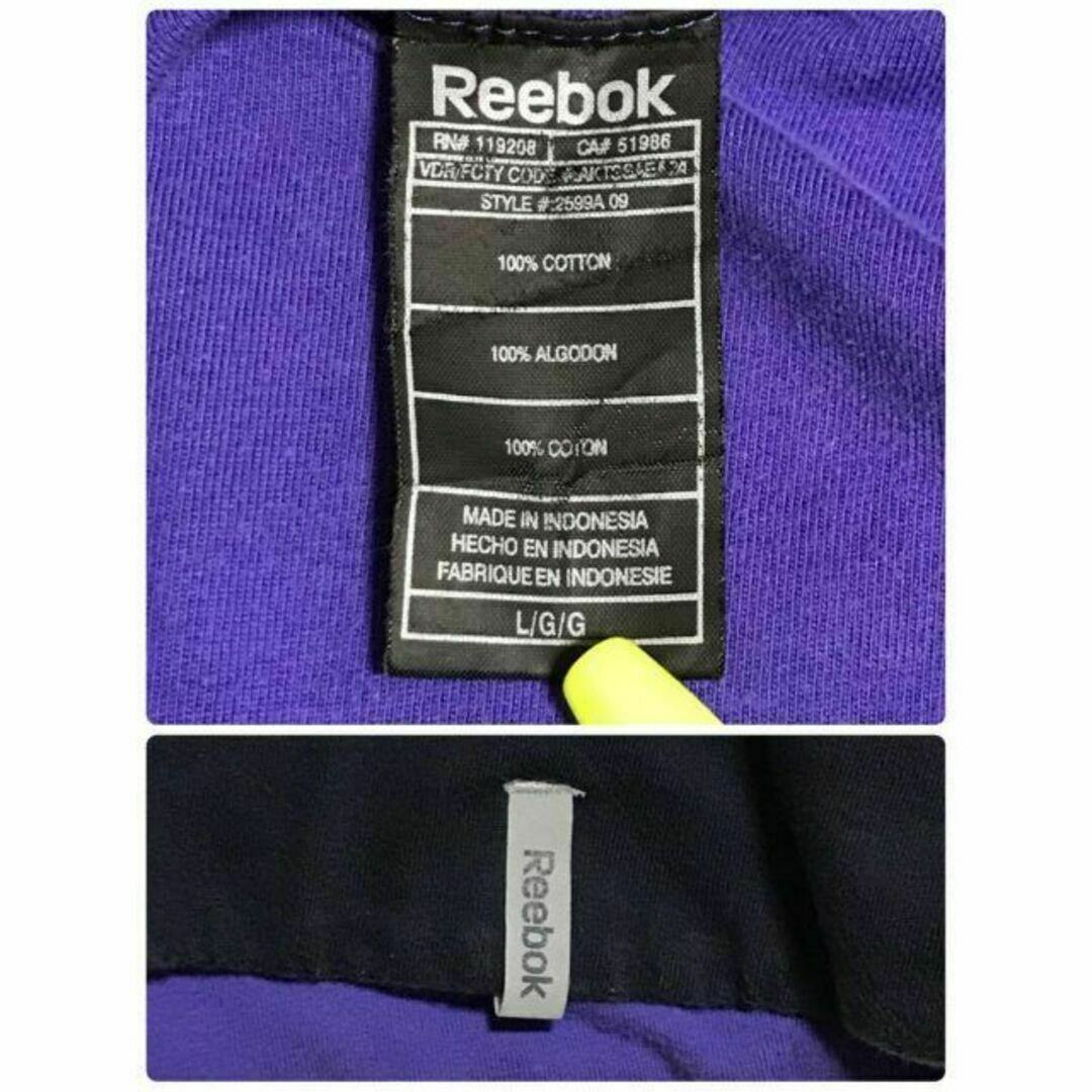 Reebok(リーボック)の【入手困難】リーボック⭐︎ビッグプリント&ロゴ入りパーカー　レア　肉厚　F134 メンズのトップス(パーカー)の商品写真