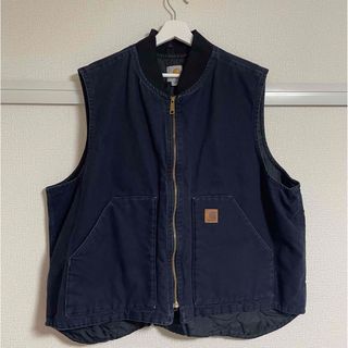 カーハート(carhartt)の希少　カーハート　ダックベスト 2XL ダークネイビー(ベスト)