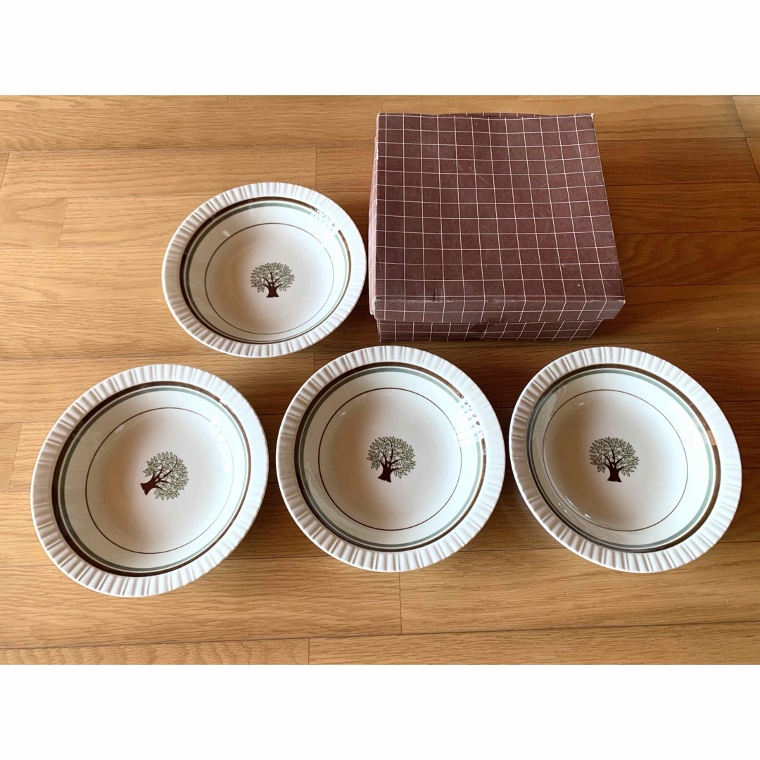 TONO(トノ)のTONO CHINA 東濃チャイナ プレート 4枚入 陶器 茶碗 美品 箱有り インテリア/住まい/日用品のキッチン/食器(食器)の商品写真