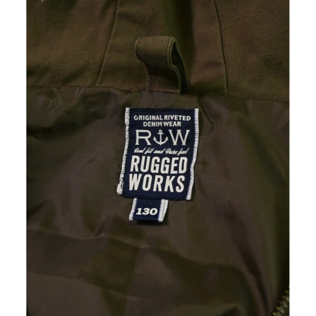 RUGGEDWORKS(ラゲッドワークス)のRUGGED WORKS ラゲットワークス コート（その他） 130 カーキx茶 【古着】【中古】 キッズ/ベビー/マタニティのキッズ服女の子用(90cm~)(コート)の商品写真