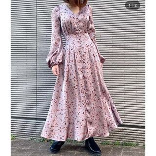 フレイアイディー(FRAY I.D)のFRAY I.D新品✨タグ付き❤️フロントタックプリントワンピース(ロングワンピース/マキシワンピース)