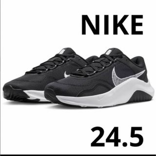 ナイキ(NIKE)の1回使用 NIKE ナイキ スニーカー 24.5cm 黒(スニーカー)