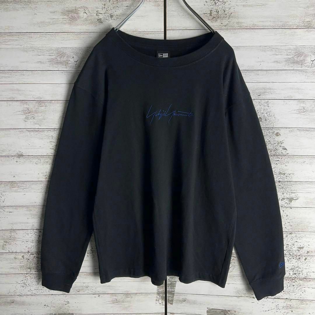 Yohji Yamamoto(ヨウジヤマモト)の8530【人気Lサイズ】ヨウジヤマモト×ニューエラ☆刺繍ロゴロングtシャツ　美品 メンズのトップス(Tシャツ/カットソー(七分/長袖))の商品写真