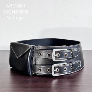 アルマーニエクスチェンジ(ARMANI EXCHANGE)の アルマーニ y2kレザーコルセット ベルト ウエストポーチ(ベルト)