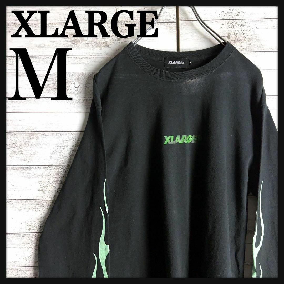 XLARGE(エクストララージ)の8527【人気デザイン】エクストララージ☆アームロゴ定番カラーロングtシャツ メンズのトップス(Tシャツ/カットソー(七分/長袖))の商品写真