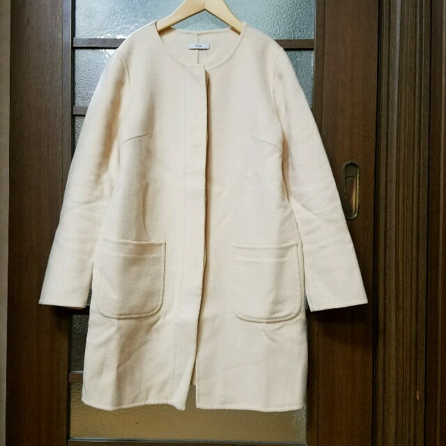 IENA(イエナ)のイエナ　ウール　ノーカラー　コート　36 レディースのジャケット/アウター(その他)の商品写真