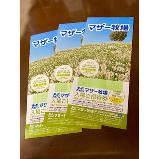 千葉県 マザー牧場 ♡ 入園券３枚セットです！♡ ’24 /３.31 迄(動物園)