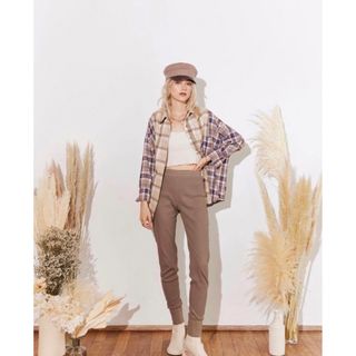 アリシアスタン(ALEXIA STAM)のALEXIASTAM / Plaid Oversized Shirt Beige(シャツ/ブラウス(長袖/七分))