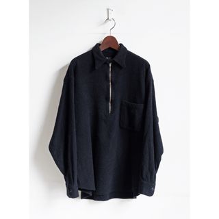 コモリ(COMOLI)の22aw comoli 縮絨ウール ハーフジップシャツ サイズ3(シャツ)