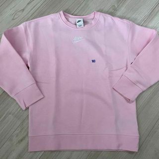 ナイキ(NIKE)の【新品】NIKE　ナイキ　女の子　裏起毛　トレーナー　ピンク　160(Tシャツ/カットソー)