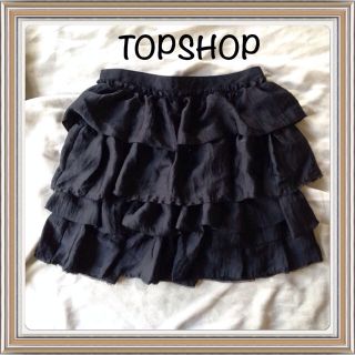 トップショップ(TOPSHOP)のサテン地フリルスカート♡(ミニスカート)