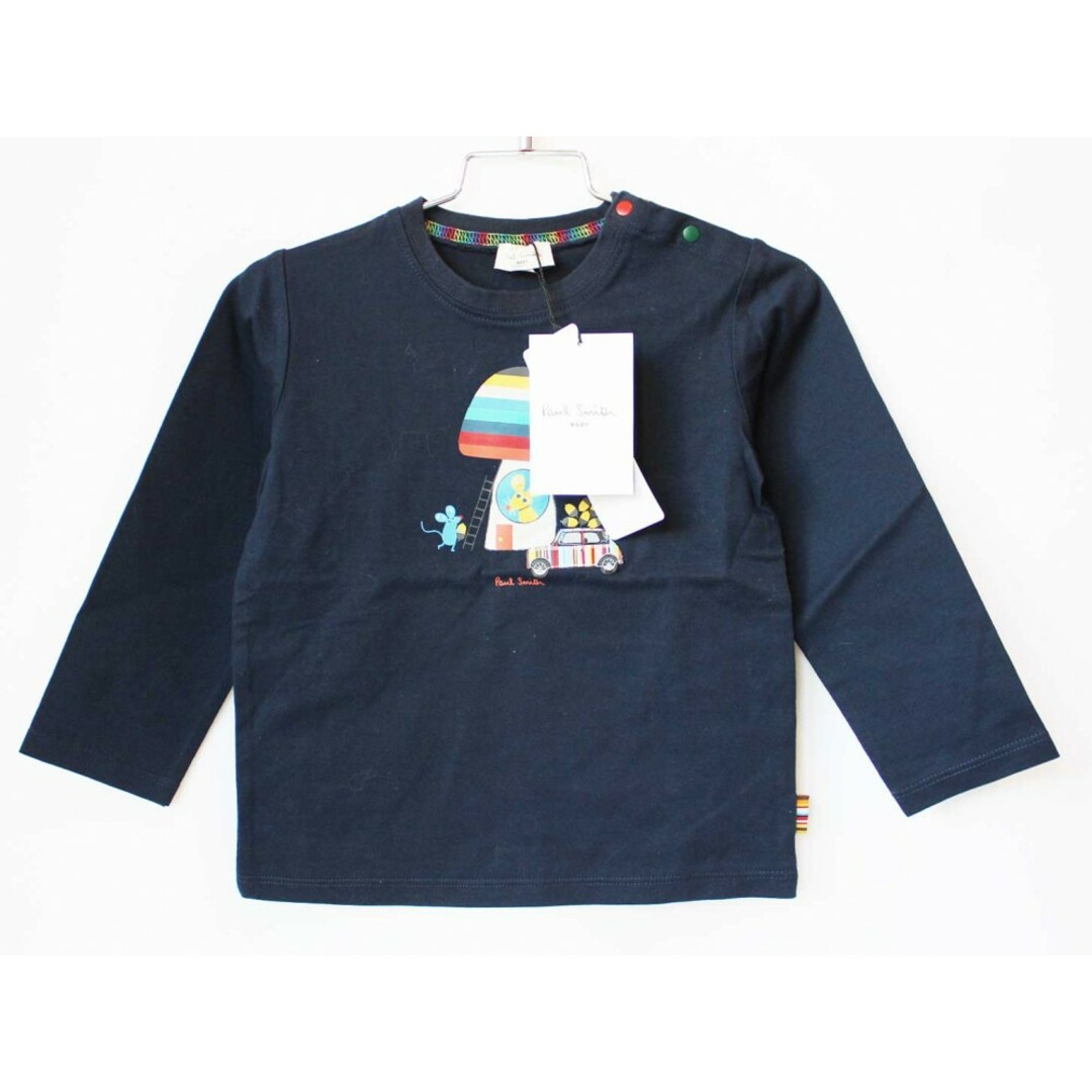 Paul Smith(ポールスミス)の【春物 新入荷!】新品 未使用品[ポールスミスベビー/Paul Smith BABY]100cm 長袖Tシャツ/長袖カットソー/ロンT 濃紺 子供服 キッズ kids 男の子 女の子 春秋 tops 402042 キッズ/ベビー/マタニティのキッズ服女の子用(90cm~)(Tシャツ/カットソー)の商品写真