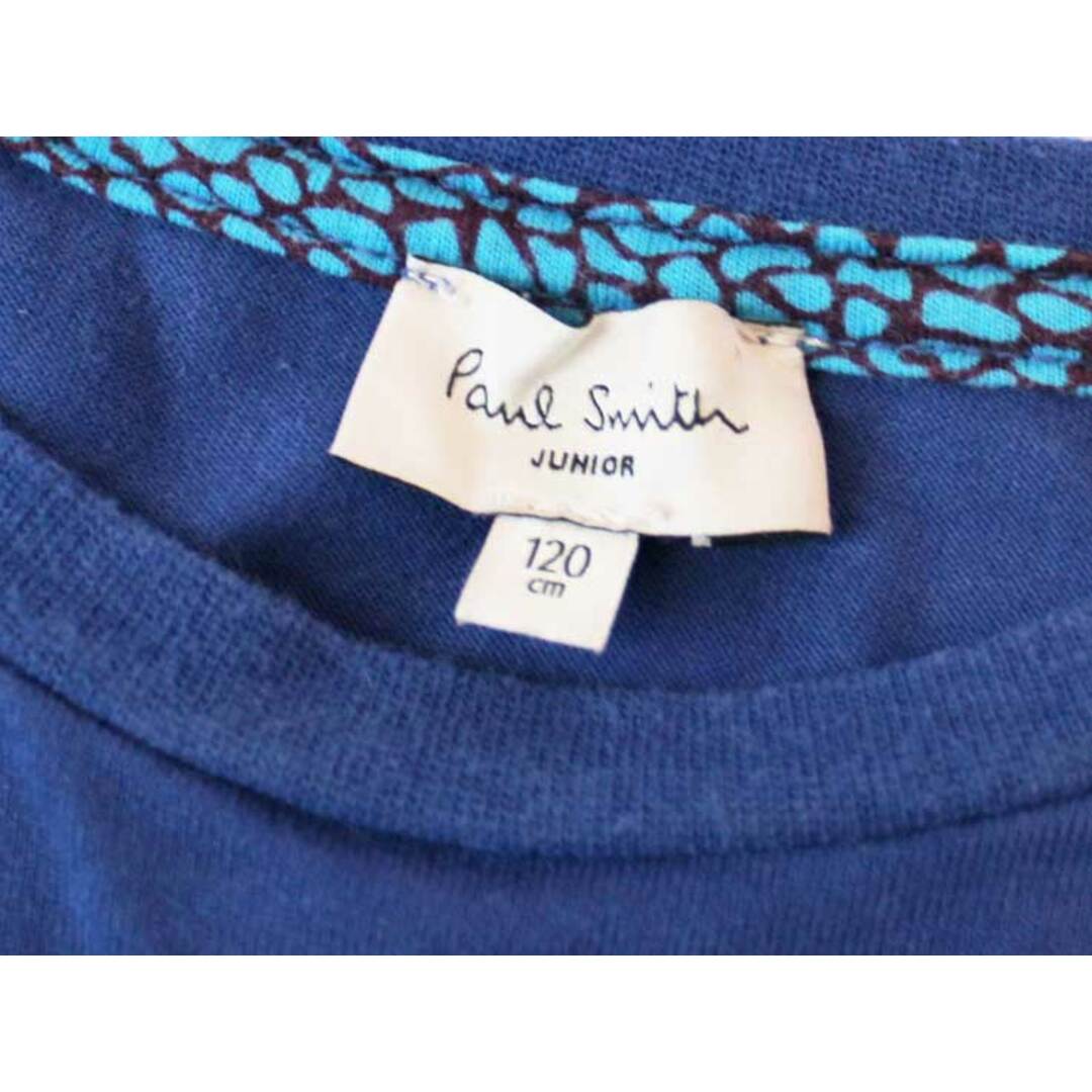 Paul Smith(ポールスミス)の【春物 新入荷!】[ポールスミスジュニア/Paul Smith JUNIOR]120cm 長袖Tシャツ/長袖カットソー/ロンT 紺【中古】子供服 キッズ kids 男の子 春秋 tops 402042 キッズ/ベビー/マタニティのキッズ服女の子用(90cm~)(Tシャツ/カットソー)の商品写真