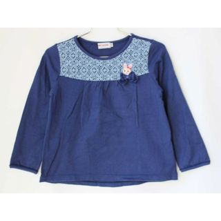 ミキハウス(mikihouse)の【春物 新入荷!】[ミキハウス/MIKIHOUSE]110cm 長袖Tシャツ/長袖カットソー/ロンT 紺【中古】子供服 キッズ kids 女の子 春秋冬 tops 402042(Tシャツ/カットソー)