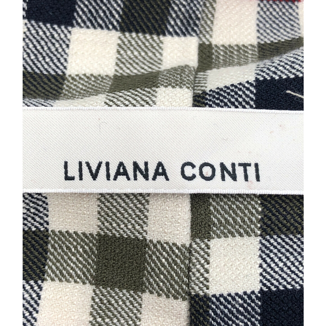 LIVIANA CONTI(リビアナコンティ)のリビアナコンティ 半袖ワンピース チェック柄 レディース 42 レディースのトップス(その他)の商品写真