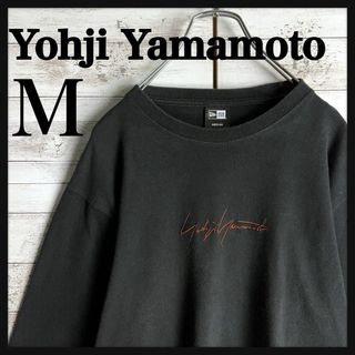 ヨウジヤマモト(Yohji Yamamoto)の8532【限定コラボ】ヨウジヤマモト×ニューエラ☆刺繍ロゴ定番ロングtシャツ美品(Tシャツ/カットソー(七分/長袖))